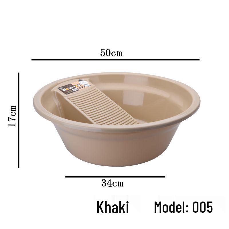 Extra Large Thickened Plastic Wash Basin with Washboard - Ideal for Dorms, Baby Care, and Home Use