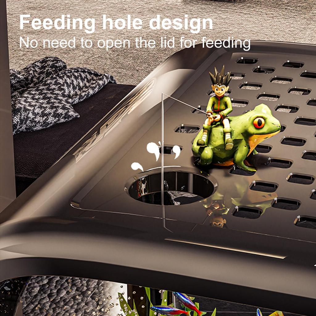 Aquário Acrílico Transparente Aquário Resistente a Quedas Tanque Hidropônico Decoração de Casa e Paisagem Ornamental Tanque de Tartaruga