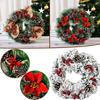 Large Snowflake Door Wall Ornament Winter Christmas Decor Christmas Wreath Garland Berry Wreath