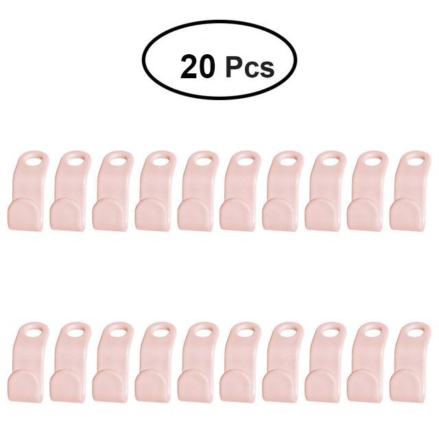 20PCS Wardrobe Hanger Hooks Organizer Connect Multifunction Cascading Plastic Bedroom Wardrobe Storage Space Saving Coat Hook