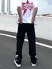 Men's Star Embroidered Casual Jeans - High Street, Loose Fit, Hip Hop Style