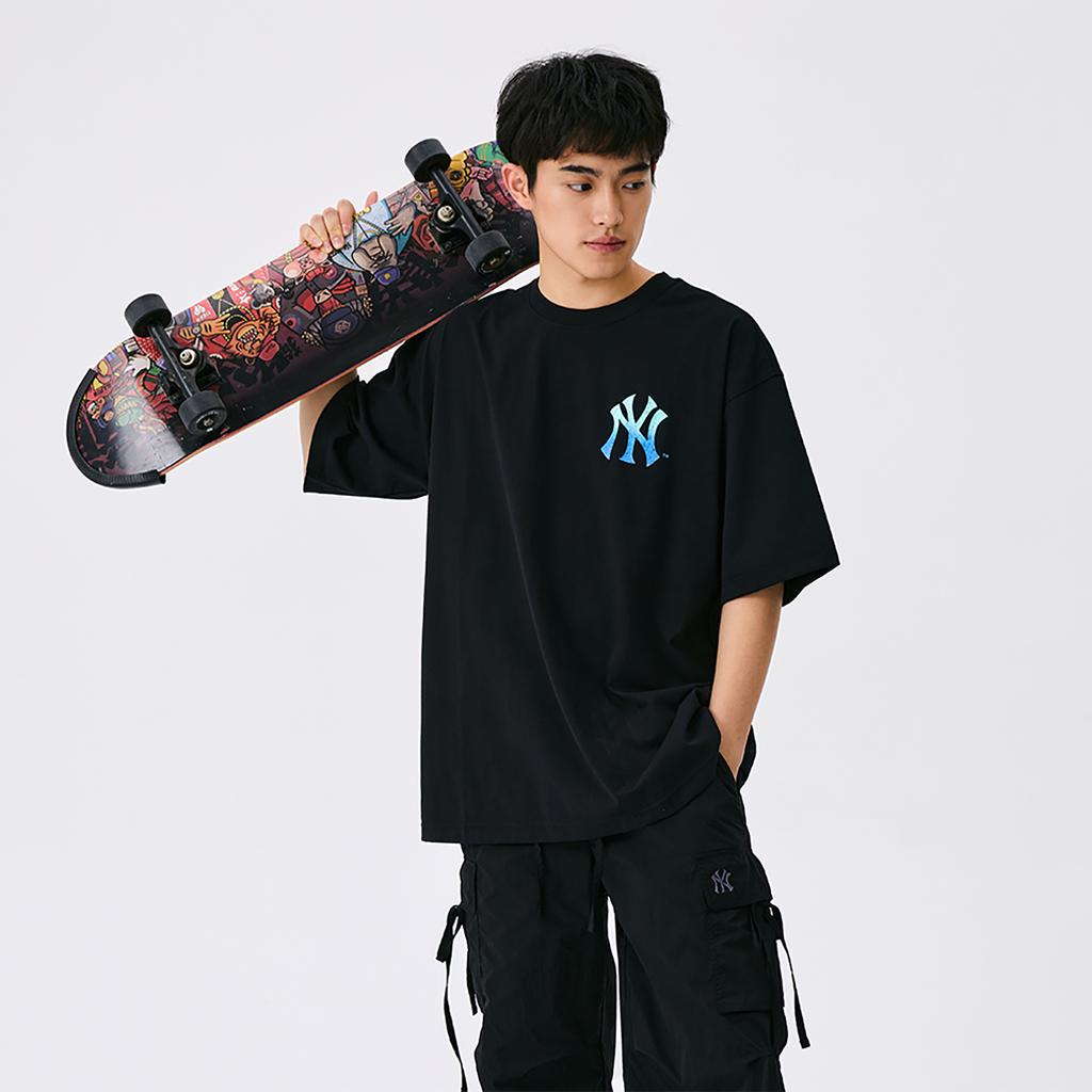 New MLB New York Yankees Basic Collection SS25 T Shirt Unisex Black 3ATSB0653-50BKS