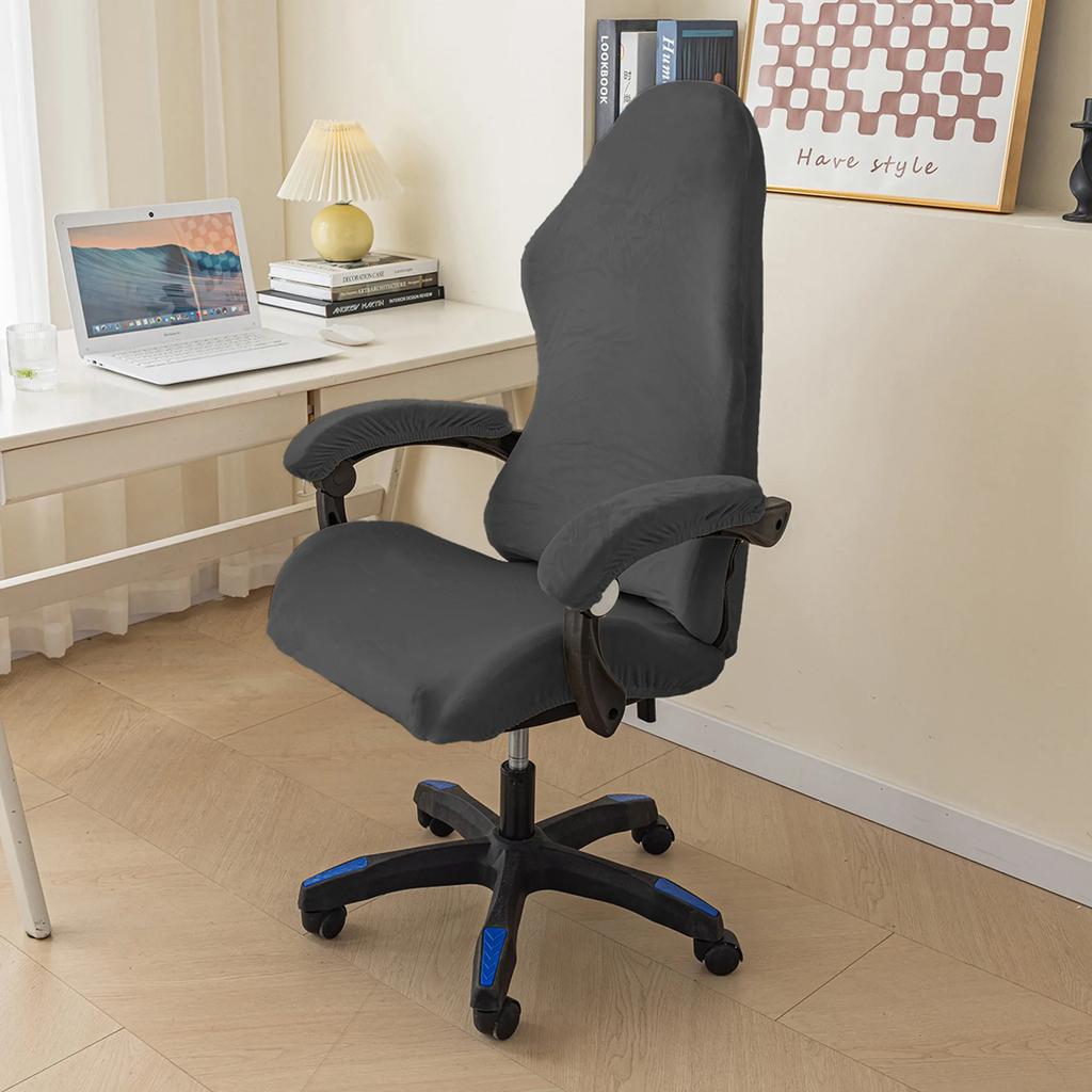 Soft Velvet Game Chair Cover for Office Internet Cafe Home Decor Computer Armrest Gaming Seat with Armrest Slipcovers 1Set/4Pcs