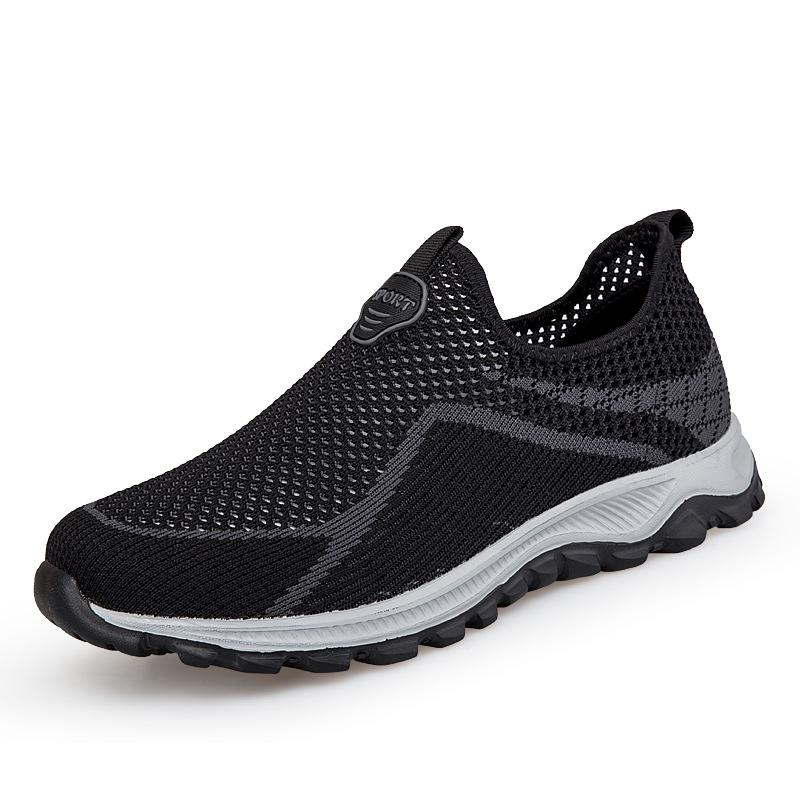 

Весна и осень Новые летающие сетчатые туфли Мужская и женская повседневная обувь Обувь для пожилых людей Легкая и удобная спортивная обувь 44