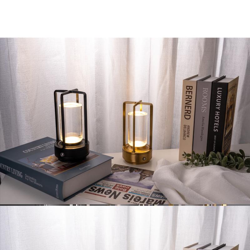 Nordic Desk Lamp LED Rechargeable Table Lights Touch Switch Cordless Table Lamp for Bar Living Room Reading Book Dec Night Lamp