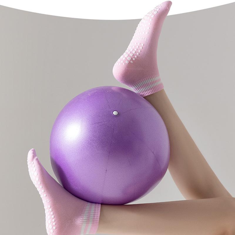 5 Pairs Yoga Socks for Women Double Stripes Socks Non Slip Pilates Yoga Grip Socks Women Sport Gym Workout Athletic Short Socks