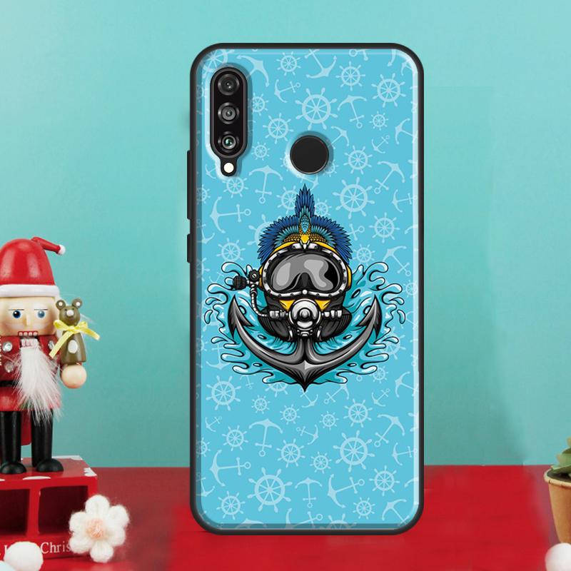 Scuba Diver Mask Diving For Huawei Nova 9 10 SE 12i 12s 11i 8i Y90 Y60 Y70 Y72 Y73 Y61 Y91 P30 P40 Lite P60 Pro Case