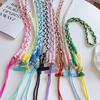 Cordón Trenzado de Color Ajustable para Colgar Cruzado con Nudo para Teléfono o Botella de Agua