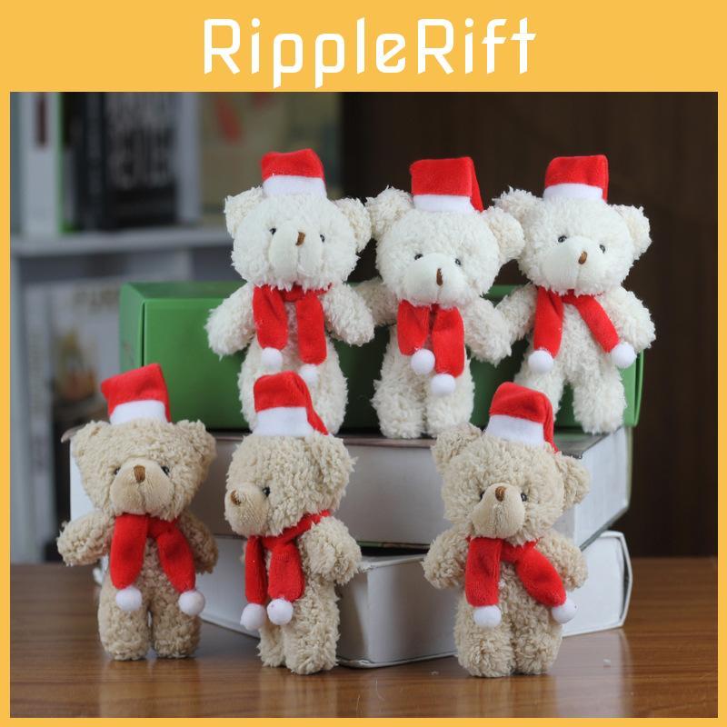 Charming Small Christmas Bear Plush Toy Fashion Accessory Cute Blush Teddy