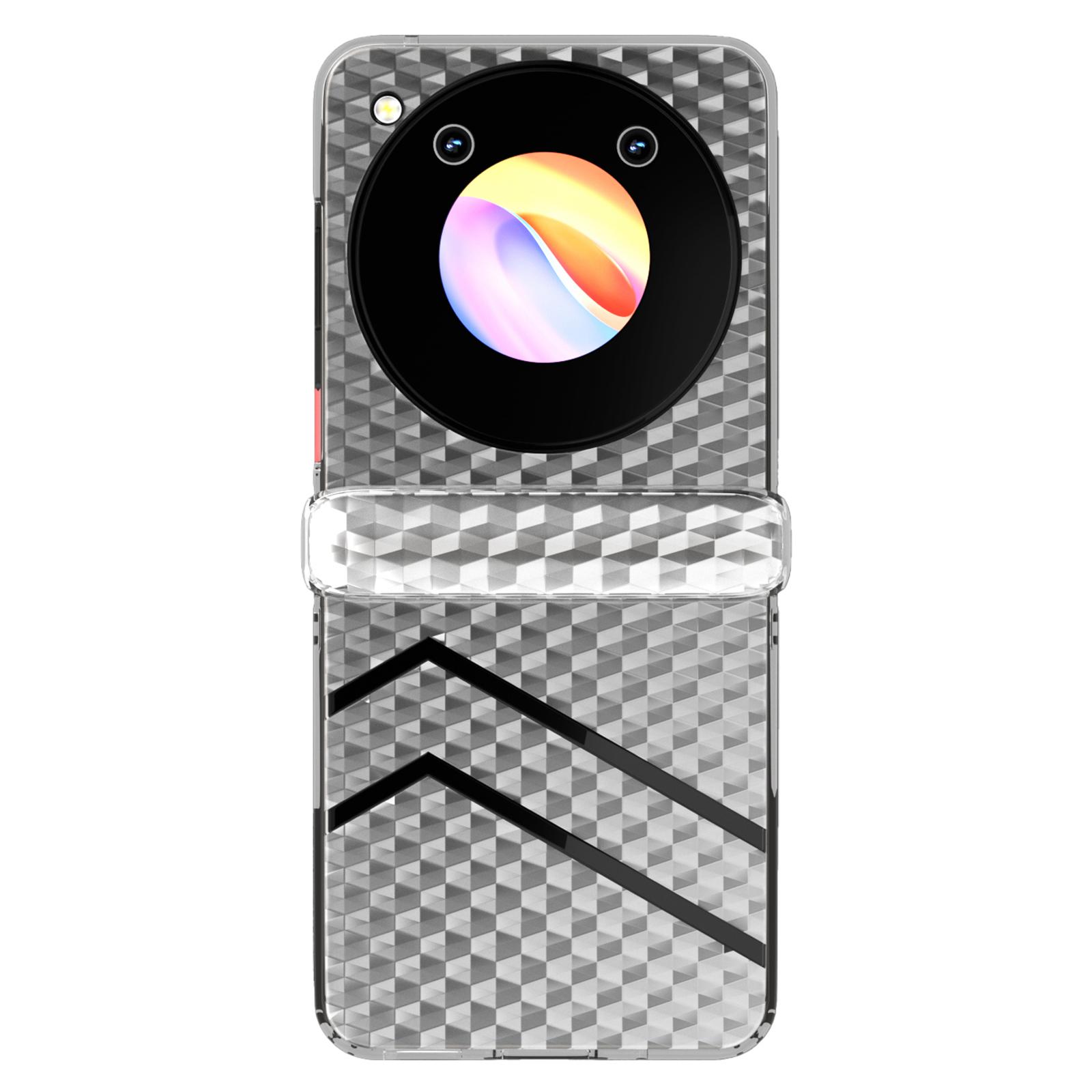 

For ZTE nubia Flip 5G Case Hinge Protection Transparent PC Matte Phone Cover A