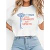 Women'S Casual Crew Neck T-Shirt with Funny Spaghetti Graphic Print Regular Length All Seasons