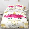 Kids Cartoon Unicorn Rainbow Horse Comfortable Duvet Quilt Cover Pillowcase Bedding Set Children Bedroom Decoration Home Textile