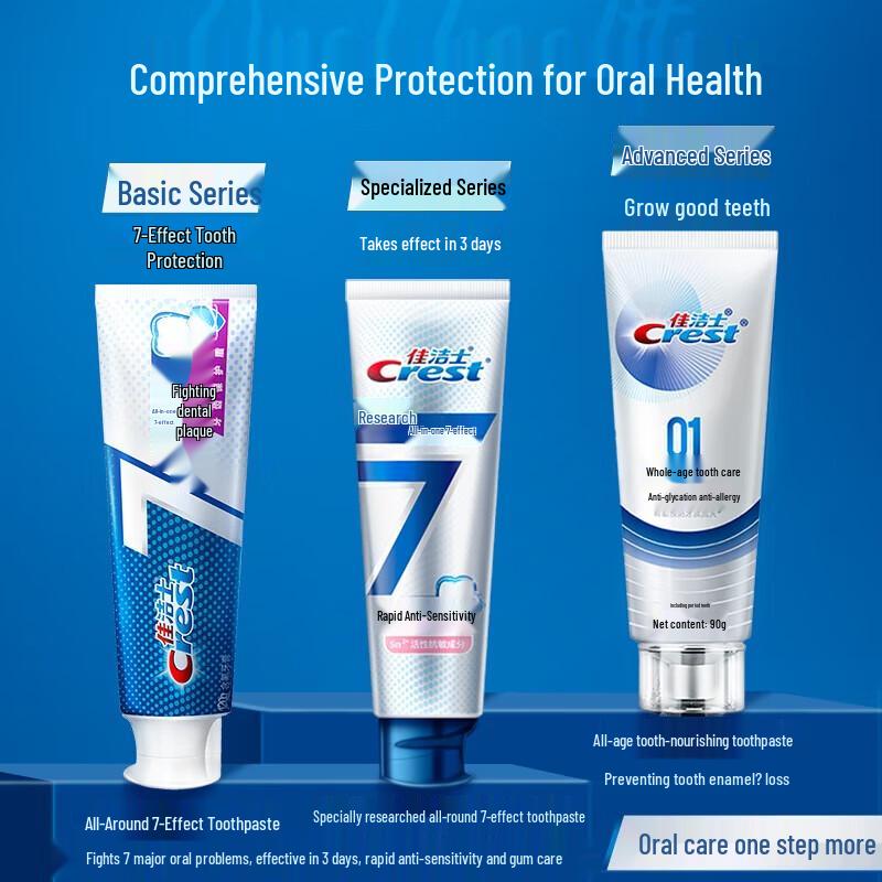 Crest All-in-One 7-Effekt Zahncreme zur Fleckenentfernung und Aufhellung