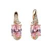 New colorful earrings exquisite copper inlaid zircon simple ear buckle light luxury high-end ear buckle earrings women