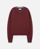TOFFEE V-Neck Layered Knit (Red)