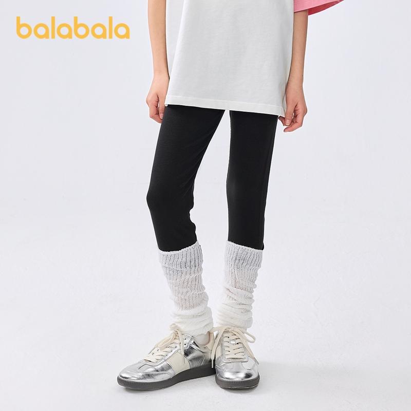 Balabala Girls' Leggings, Children's Pants, 2025 Summer Outfit, New Mid Size Children's Five Quarter Pants, Dance Casual Pants