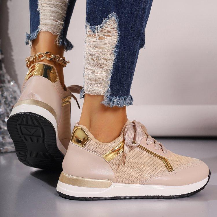 

European and American foreign trade large size color matching low-top lace-up single shoes women s 2025 new mesh flat-bottom sports wind shoes wish 43 хаки