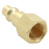 2pcs Quick Connector Brass 1/4 NPT Air Line Hose Compressor Connectors Brass Female Quick Release Fitting
