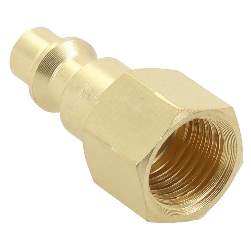 2pcs Quick Connector Brass 1/4 NPT Air Line Hose Compressor Connectors Brass Female Quick Release Fitting