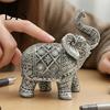 Gold Silver Animal Statue Elephant Figurine, Luck Charm Sculpture, Versatile Indoor Outdoor Decor for Traditional Auspicious Figure Car Tabletop