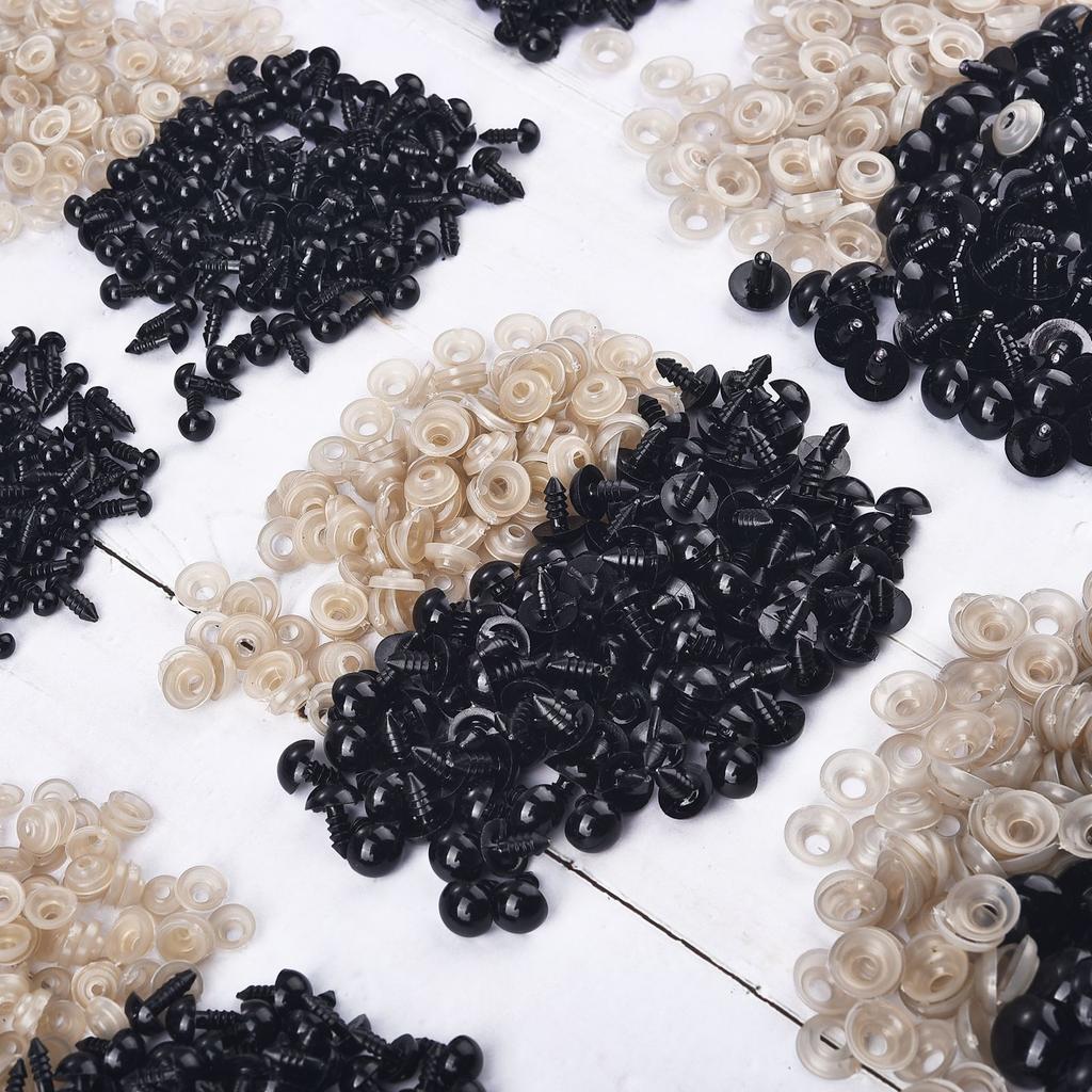 100pcs Black Safety Eyes Plastic Eyeball For Toys Amigurumi Diy Kit Crafts TeddyBear Toy Eye Doll Decoration Accessories 5-20mm