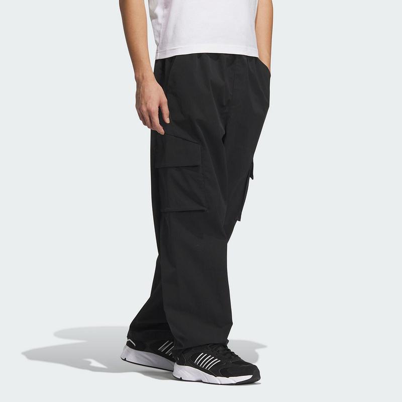 Adidas FW24 M Tran Pant1 Solid Color Pocket Casual Pants Men Pants Black JM9159