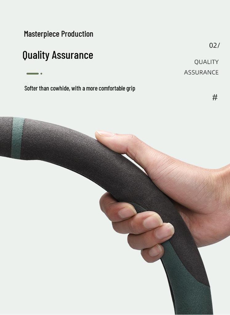 Geely Binyue Steering Wheel Cover - Non-slip Flocking, Wear-resistant, Winter Fit for 24 Models