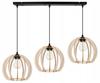 NOWOCZESNA DREWNIANA wisząca lampa sufitowa LED
