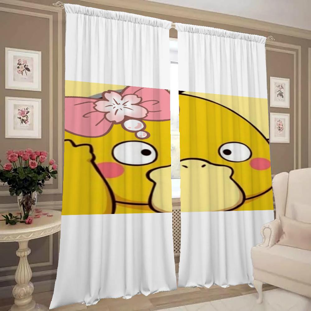 Dom Wnętrze Kuchnia Zasłony do Salonu 2 Części Zaciemniające Zasłony Drzwiowe P-psyduck Przegroda Dekoracja Sypialni