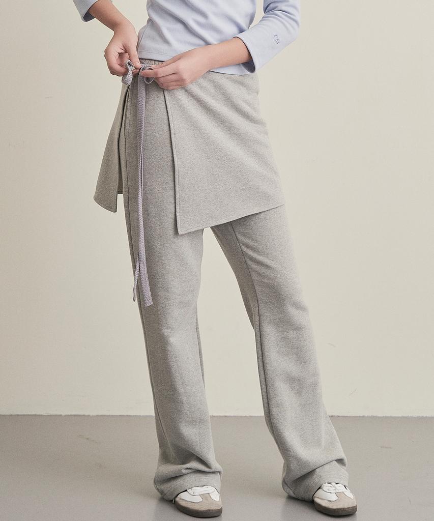 Iteoneolmomeonteu Wrap Layered Pants _ Gray