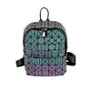Rhombus Backpack Women's Geometric Rhombus Luminous Color-changing Material Student Schoolbag Korean Version of Male and Female Couples Backpack
