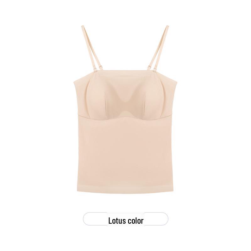 

Майка-камисоль Tangge из тутового шелка с подкладкой, с эффектом похудения, высокой эластичностью и красивым дизайном спины Medium