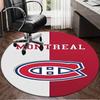 1PC Canadiens Hockey Team Round Rug, Non-slip Chair Mat, Home Decor, Circle Carpet Perfect for Office, Bedroom, Living Room,Christmas gift