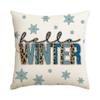Red Snowflake Letter Christmas Pillow Cover, Holiday Print Cushion Case For Living Room Sofa Bedroom Home Decor