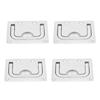 4PCS Boat Cabinet Flush Mount 316 Stainless Steel Square Flush Pull Ring Handles for Furniture