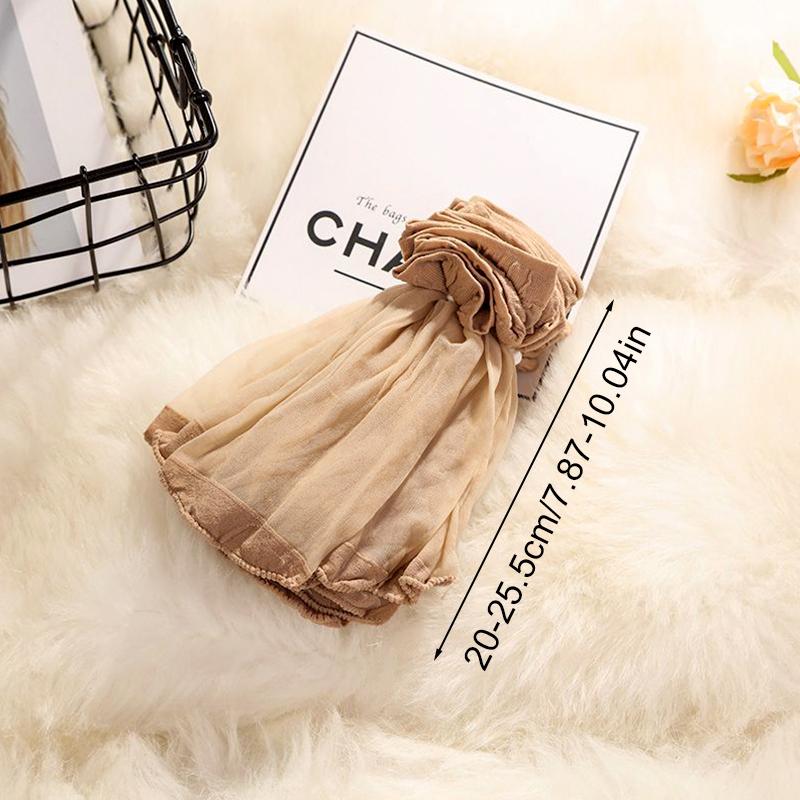 10 Pairs Socks Simplicity Solid Color Breathability Ultrathin Summer Nylon Short Socks Skin Color