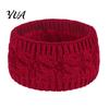Faux Fur Headband for Winter Knitted Women, Soft Fleece Lined Thermal Hair Running Gear Women Band, Thickened Plush Ear Warmer Cold Weather