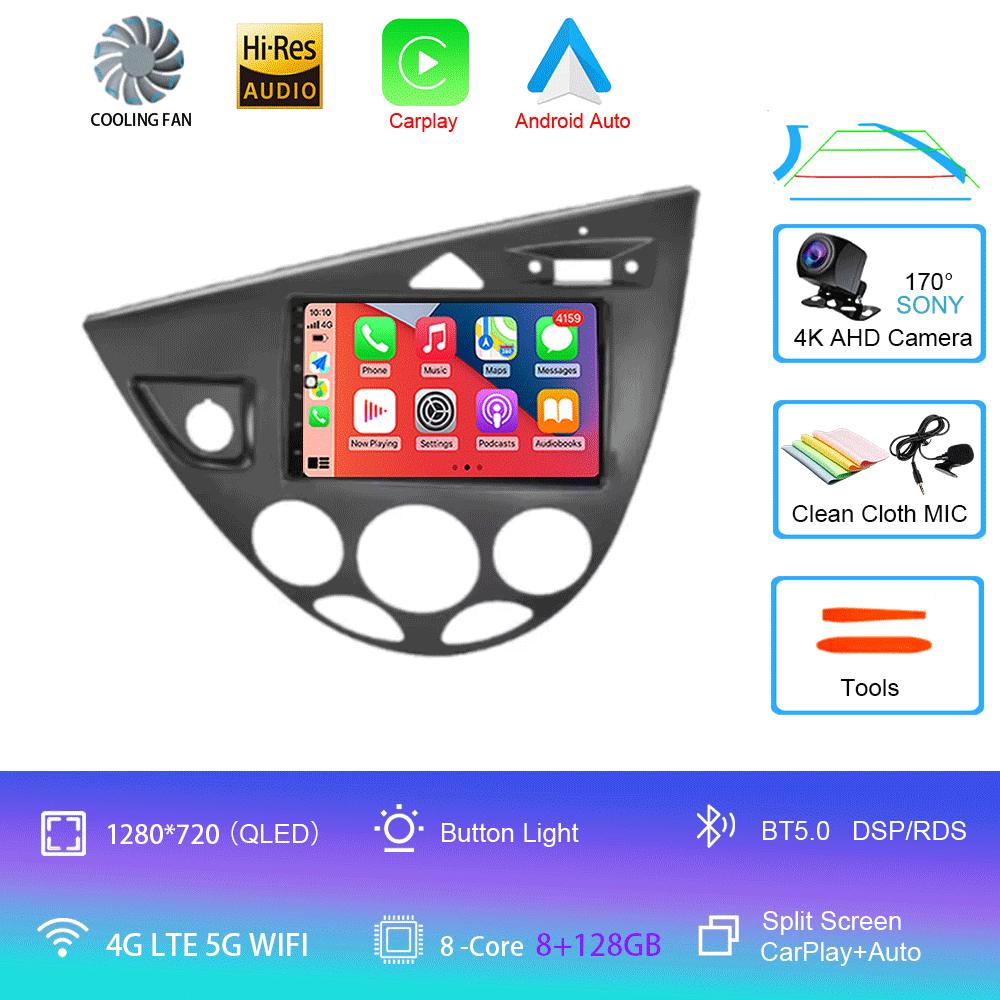 7 Inch Car Radio Android 14 For Ford Fiesta 1995-2001 Focus MK1 1998-2004 Multimedia Stereo Carplay Autoradio Head Unit Auto