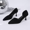 Fashion 2025 Spring Elegant Black Women's High Heels Shoes Sexy Summer Pointed Toe Pumps Stiletto Party Shoes Size 43