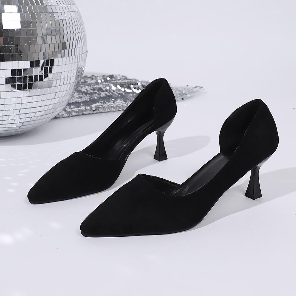 Fashion 2025 Spring Elegant Black Women's High Heels Shoes Sexy Summer Pointed Toe Pumps Stiletto Party Shoes size 43