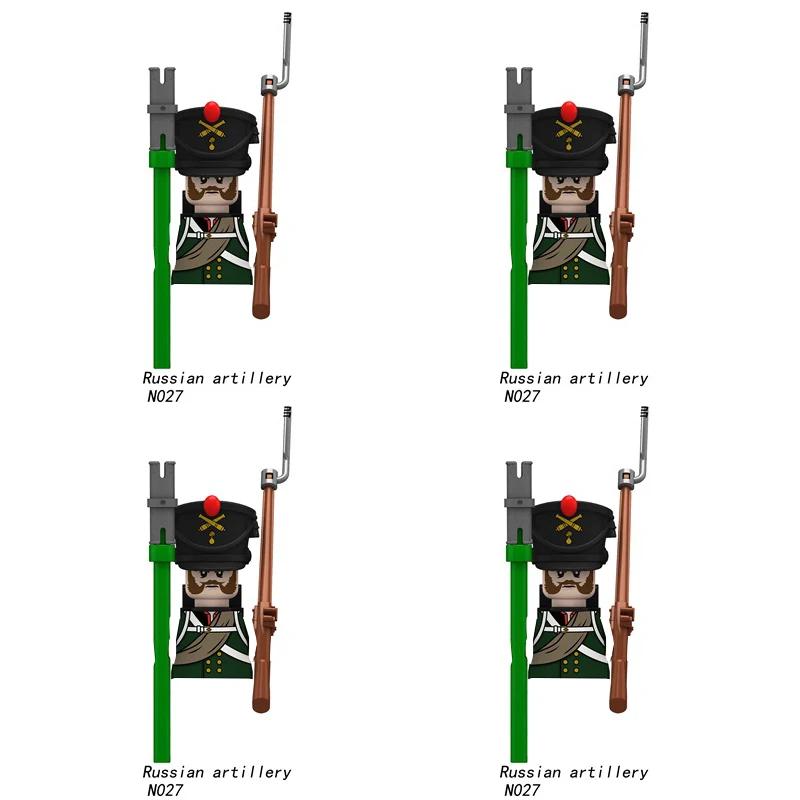 Napoleonische Kriege Militärsoldaten Bausteine WW2 Britisch Frankreich Füsiliere Gewehre Russisch Preußen Fußgarde Steine Kinderspielzeug