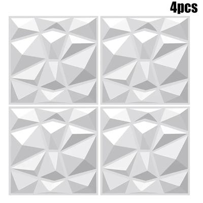 3D White Decor Interior Wall Panels Foam Wallpaper Covering Plastic Cladding Tiles PVC  Moisture Interior PanelsTV Background