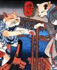 Utagawa Cooling Photo Mug Kuniyoshi's "Cat Down" Mug (Ukiyo-e Series)