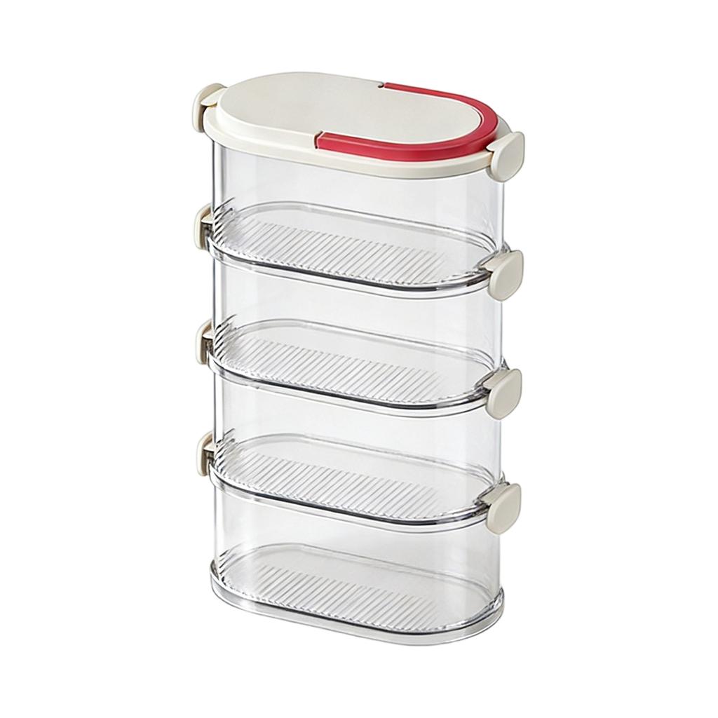 Mehrschichtiger versiegelter Organizer, Stapelbare Aufbewahrungsbox, Mehrschichtiger versiegelter Lebensmittel-Organizer, Reisebehälter und Camping-Set