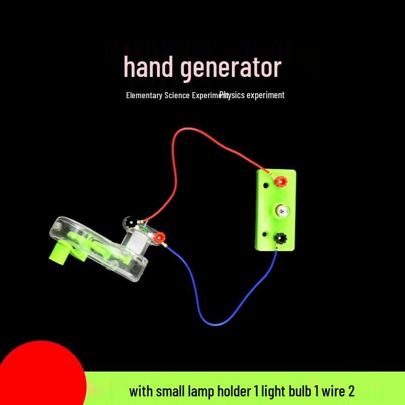 Hand-Crank Generator Kit for Science Experiments with Fan Blades