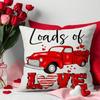 New Valentine's Day Pillow Love Letter Print Pillow Simple and Versatile Linen Pillow