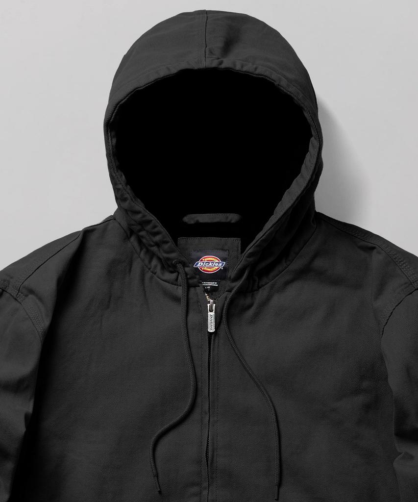 Dickies Canvas Hooded Bomber Jacket Black