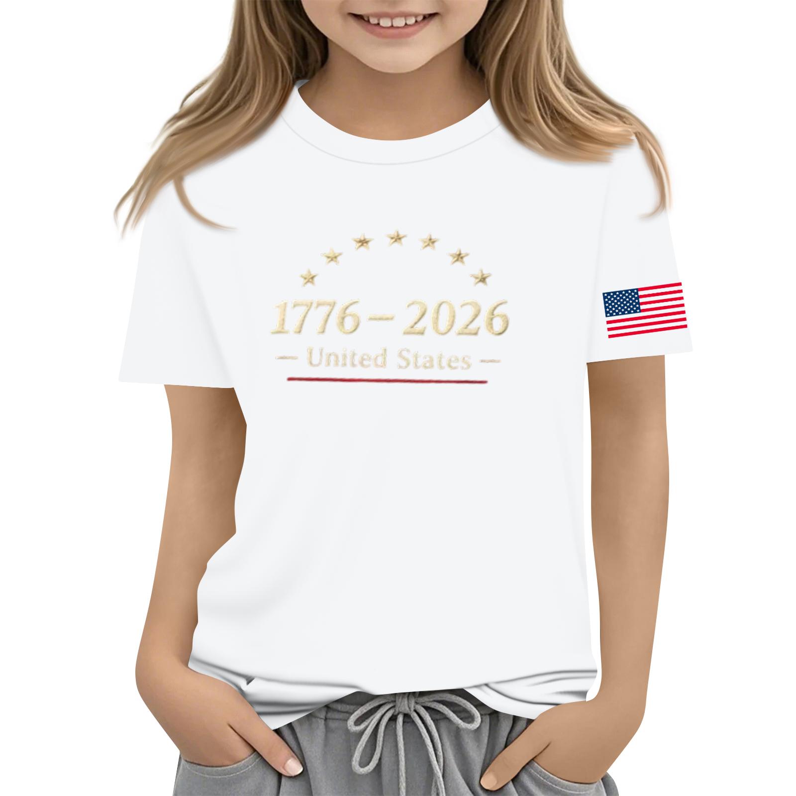 

Children s Casual Short-Round Neck Fashionable T-shirt Top 100