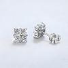 1 Pair Stud Earrings Four-Leaf Clover Design Micro-Setting High Clarity Cubic Zirconia Sparkling Earrings