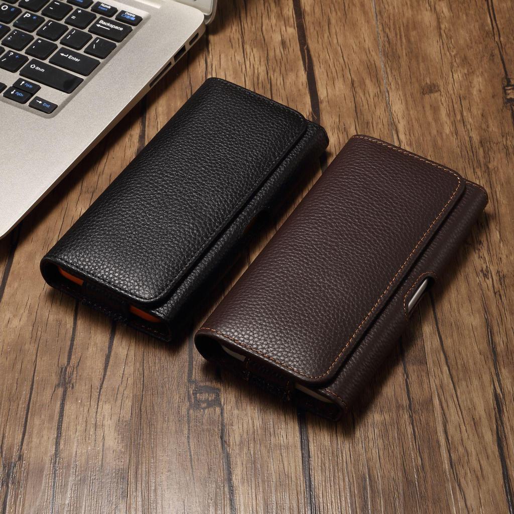 Genuine Leather Outdoor Waist Bag: Magnetic Buckle, Drop-Proof, Wear-Resistant Phone Case